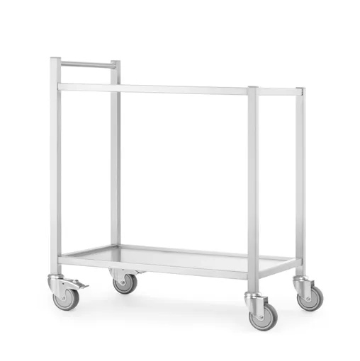Chariot de service à 2 étagères en acier inoxydable | HENDI 816691