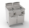 Friteuse à gaz à deux cuves 2 x 17 l 33 kW avec soubassement fermé | TECNOINOX 713127