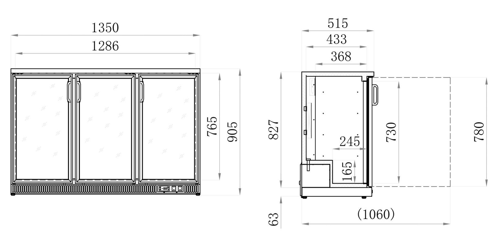 Réfrigérateur pour bouteilles 341 l | YATO YG-05360