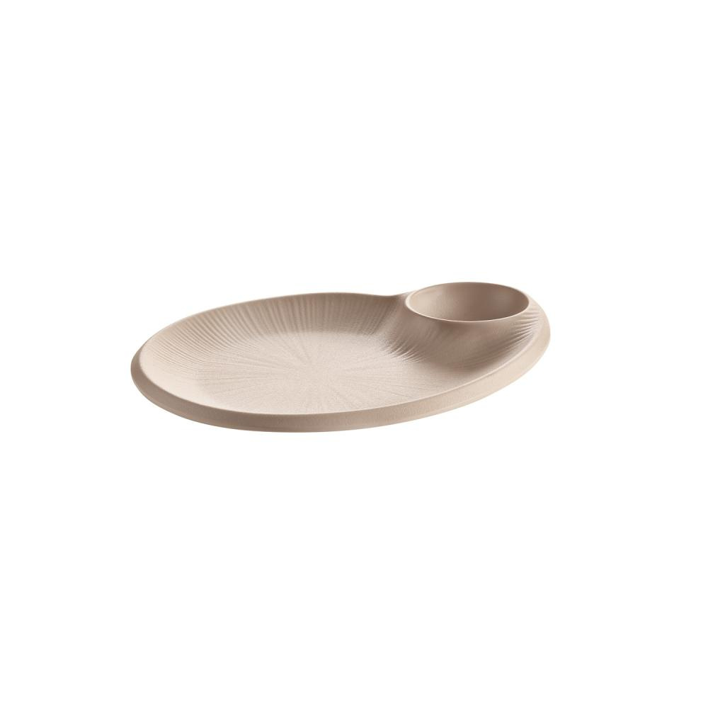 Assiette NERO en mélamine, beige, 24x20x2,5 cm | APS 85424