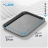 Plateau fast food gris, polypropylène, 35x25 cm, rectangulaire | FORGAST FG12505
