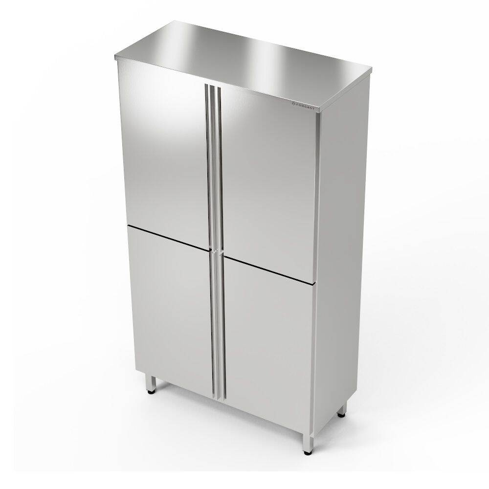 Armoire traversante en acier inoxydable à deux compartiments 100x70x200 cm | FORGAST