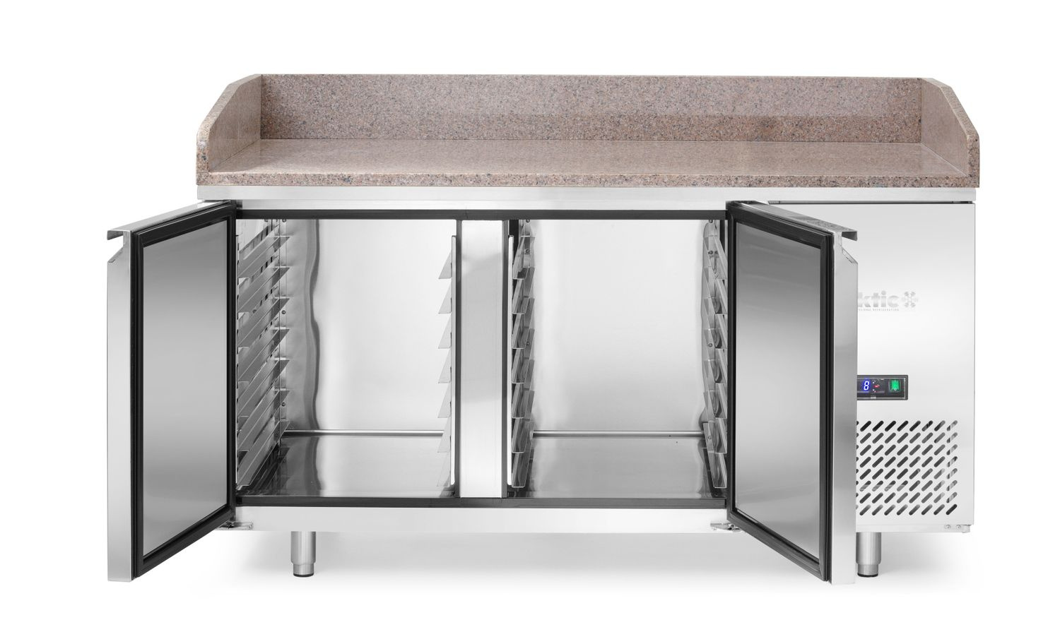 Table réfrigérée pour pizza, 2 portes, 250 l, 151x80x87.5 cm | ARKTIC 220245