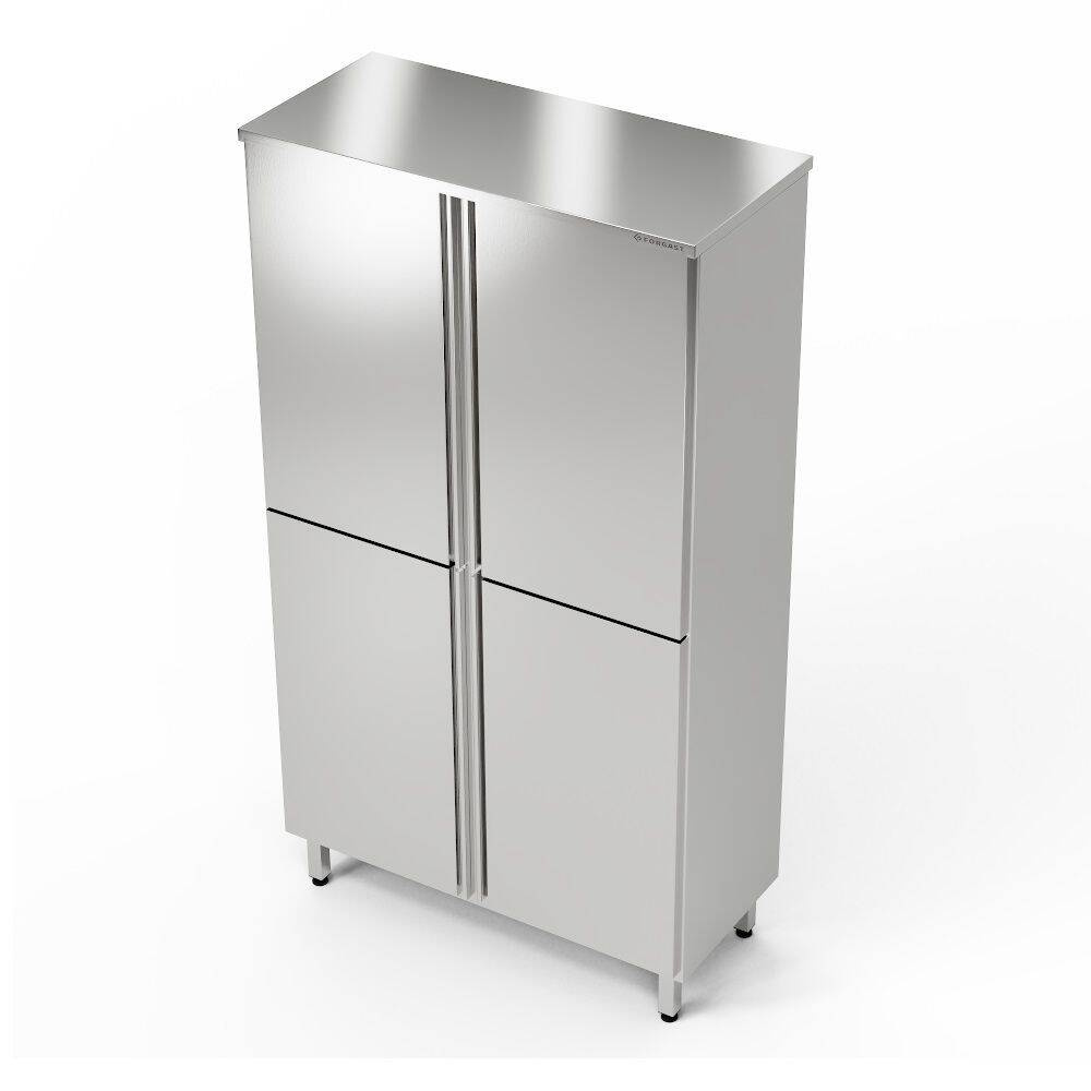 Armoire traversante en acier inoxydable à deux compartiments 90x50x180 cm | FORGAST