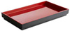 Plateau ASIA PLUS GN 1/4 en mélamine, rouge et noir, 26,5x16,2x3 cm | APS 15458