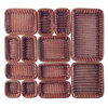 Corbeille en polypropylène GN LINE, rectangulaire, marron, GN 1/3, 33x18x7 cm | APS 40263