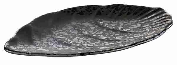 Plateau GLAMOUR, en mélamine, noir et gris, 25x15,5x1,5 cm | APS 84380