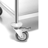 Chariot de service en acier inoxydable 4 étagères pliable | FORGAST FG01014