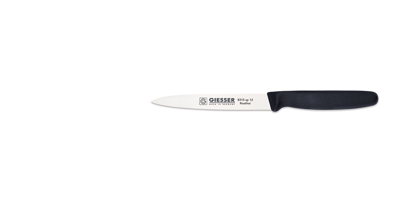 Couteau à éplucher - 12 cm, noir | GIESSER MESSER 8315 sp 12