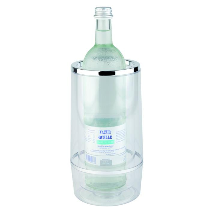 Rafraîchisseur à bouteilles, cooler, polystyrène, transparent, 11,5x23 cm | APS 36032