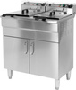 Friteuse électrique à 2 cuves avec armoire et robinets de vidange 2x11,5 L | YATO YG-04638