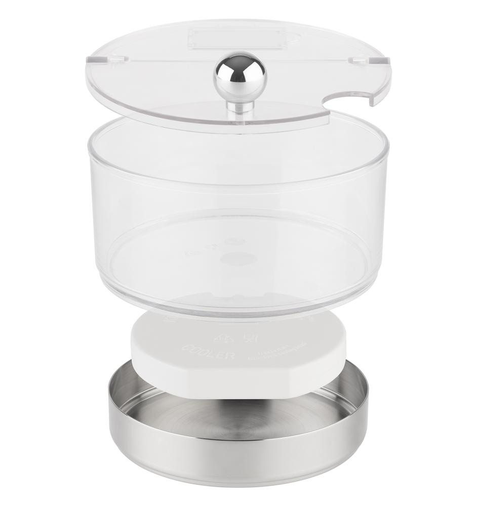 Petite coupelle rafraîchissante avec base en acier Mini TOP FRESH avec insert et couvercle, 15 x 11,5 cm | APS 11810