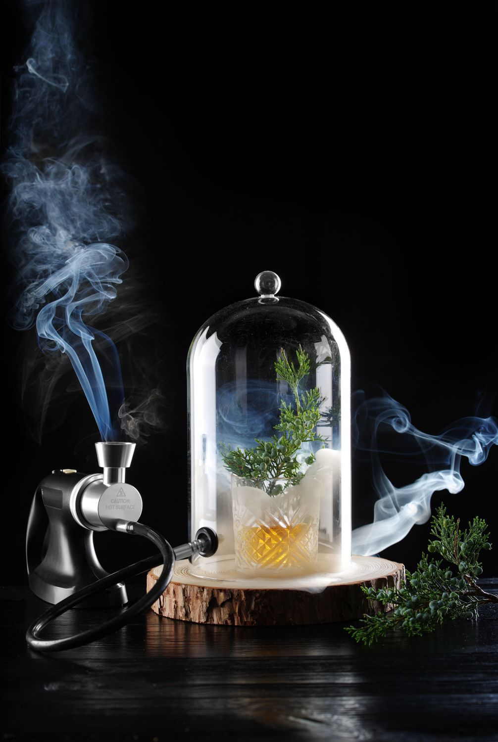 Cloche en verre avec orifice de ventilation pour pistolets fumoirs | HENDI 199657