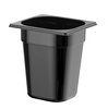 Récipient GN 1/6 prof. 20 cm en polycarbonate noir | HENDI 862704