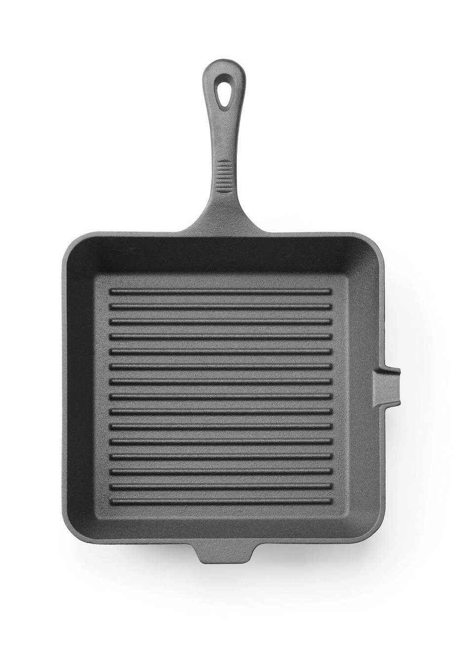 Poêle carrée en fonte pour griller, 26,5 x 26,5 cm | HENDI 629369