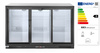 Réfrigérateur de bar 3-portes pour boissons 338 l, aluminium, noir, 2-10°C | ARKTIC 235836