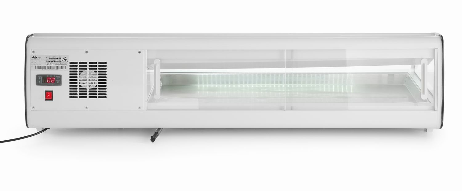 Vitrine réfrigérée pour sushi, 63 l, LED, 3-7°C, 130,7x45x33 cm | HENDI 233757