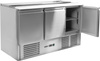 Table réfrigérée 3-portes pour salades avec couvercle inox | YATO YG-05290