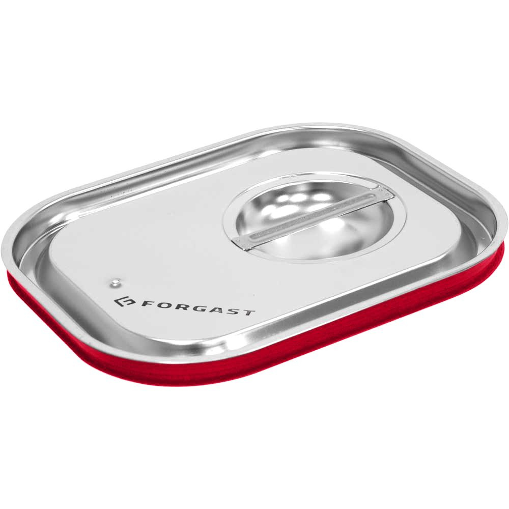 Couvercle avec joint pour GN 1/4 en acier inoxydable | FORGAST FG04114V1