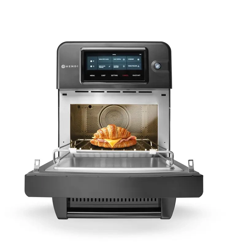 Four convection-micro-ondes CombiTurbo, 18 L, noir, 230 V / 3000 W | HENDI 281277