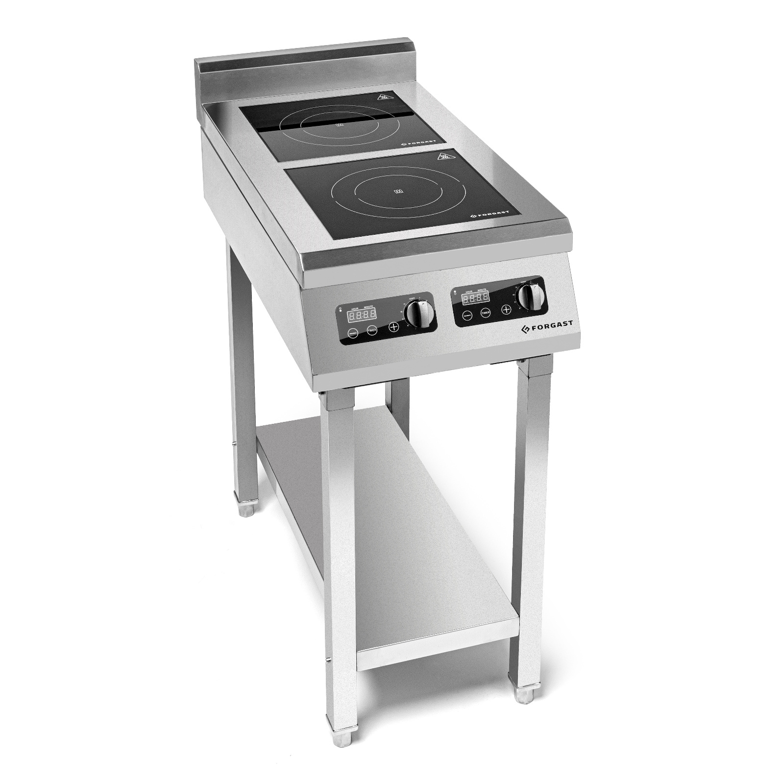 Cuisine à induction 2 zones avec soubassement, 2x3,5 kW, 400 V | FORGAST FG09036