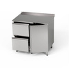 Table de travail inox avec armoire et bloc de tiroirs 90x70x85 cm | FORGAST