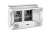 Table réfrigérée 3-portes pour salades avec superstructure, 368 l, 8x GN1/6 | HENDI 236239