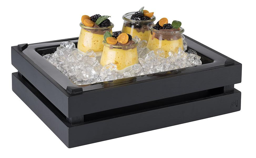 Insert GN SUPERBOX, GN 1/2, polystyrène, noir, 32,5x26,5x8,5 cm | APS 11617