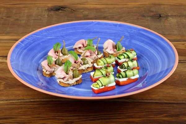 Assiette LA VIDA, en mélamine, bleu-marron, 40,5x5,5 cm | APS 84170