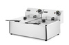 Friteuse électrique Blue Line, 2 cuves, 2x6 L, 2x3,3 kW | HENDI 205853