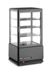 Vitrine réfrigérée 68 l noire, LED, refroidissement dynamique | HENDI 233238