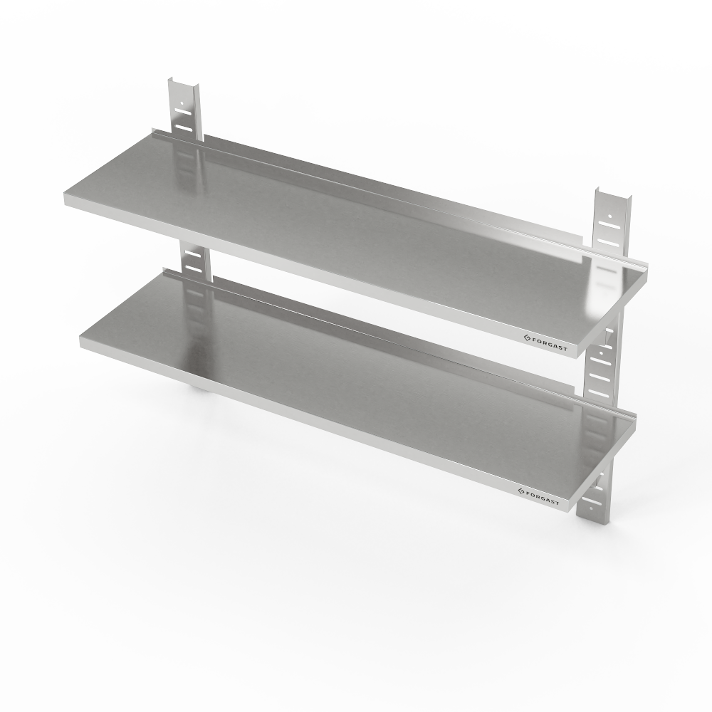 Étagère murale réglable double 160x40x100 cm | FORGAST