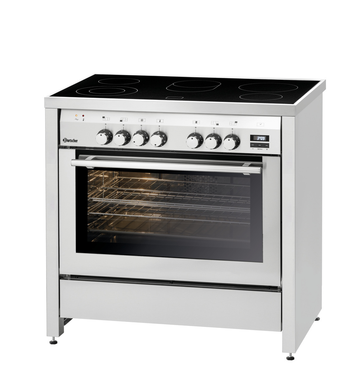 Cuisine électrique vitrocéramique à 5 zones avec four 5K-EBMF | BARTSCHER 155670