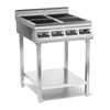 Cuisine à induction 4 foyers sur soubassement, 4x3,5 kW, 400 V | FORGAST FG09037