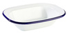 Bol ENAMELWARE, émaillé, blanc avec finition bleue, 18x13,5x4 cm, 350 ml | APS 40668