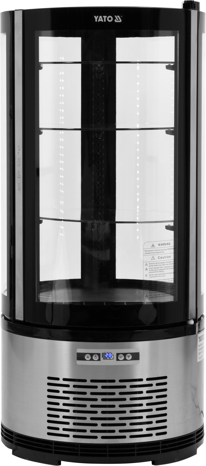 Vitrine réfrigérée 100 L ronde à poser | YATO YG-05094