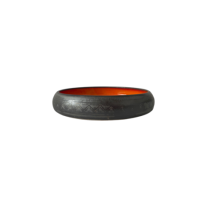 Assiette plate avec bord Keczi ambre 20 cm | KERA CERAMIKA 17.1/C.BUR