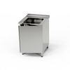 Table inox avec évier 1 bac et placard 50 cm | FORGAST