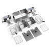 Friteuse électrique à 2 cuves 2x8 L, 2x3,2 kW, 230 V | FORGAST FG09028