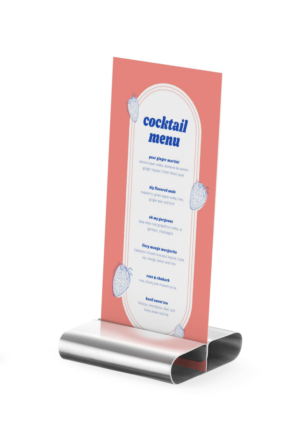 Socle pour carte de menu - lot de 6 pcs | HENDI 665251