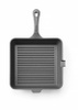 Poêle carrée en fonte pour griller, 26,5 x 26,5 cm | HENDI 629369