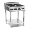 Cuisine à induction 4 foyers sur soubassement, 4x3,5 kW, 400 V | FORGAST FG09037