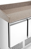 Table réfrigéré 3-portes pour pizza avec superstructure, 570 l, 6 GN 1/4, 140x70x110 cm | ARKTIC 232033