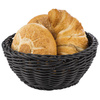 Panier à pain en polypropylène, rond, noir, 20x20x8 cm | APS 50607