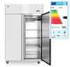 Armoire de congélation deux portes en acier inoxydable, 1260 l, dégivrage automatique | ARKTIC 232149