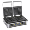 Gaufrier électrique double, 4 gaufres, 10x18x2,2 cm, 3,2 kW | ROLLER GRILL GED 10