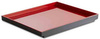 Plateau ASIA PLUS GN 1/2 en mélamine, rouge et noir, 32,5x26,5x3 cm | APS 15456