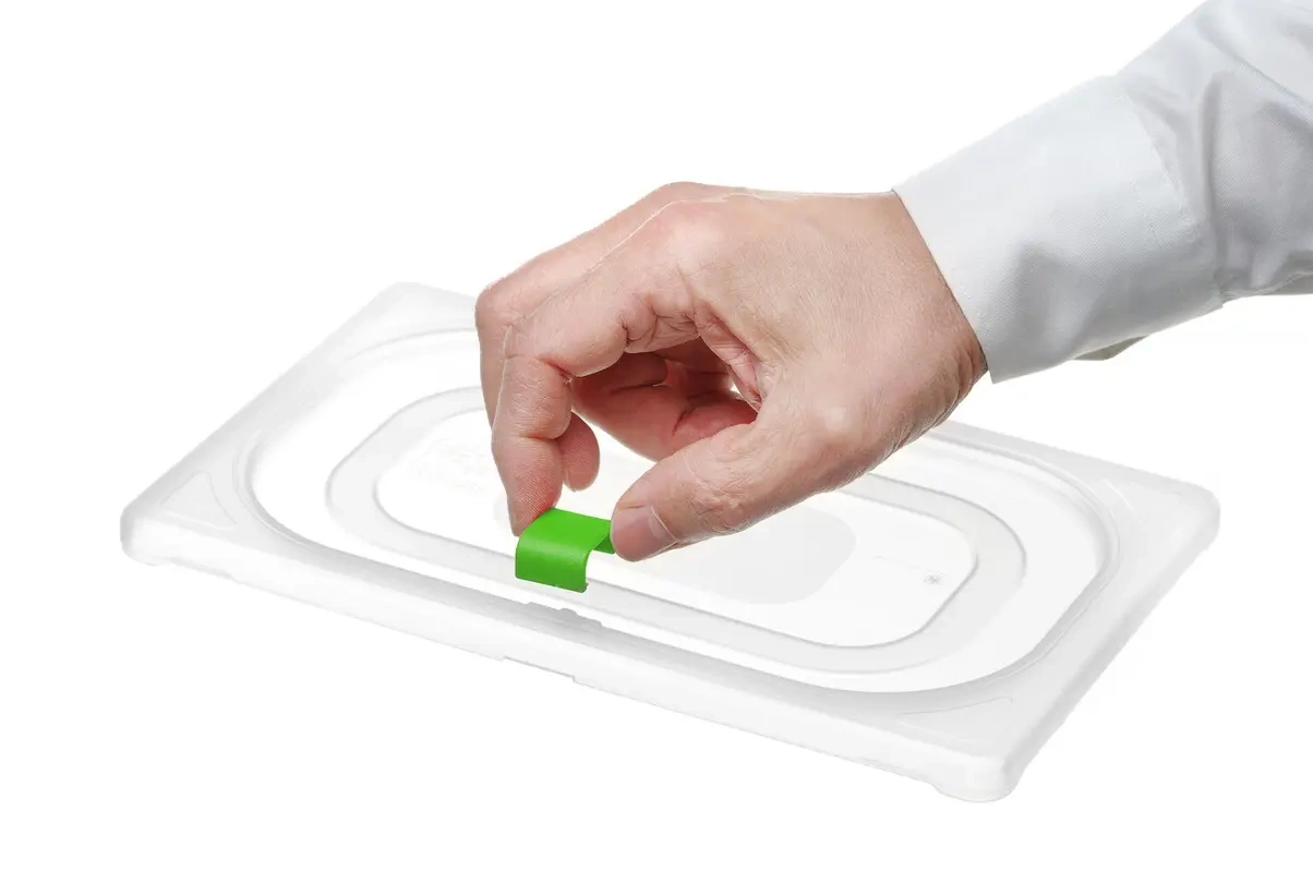Clips HACCP pour bacs GN en polypropylène, verts 12 pcs | HENDI 880678