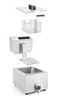 Friteuse électrique avec panneau numérique Mastercook avec robinet de vidange, 8 l, 3,5 kW | HENDI 207369