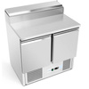 Table réfrigérée 2-portes à salades 257 l, avec superstructure inox | FORGAST FG07402